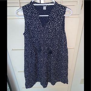 blue dress w white spots!!
